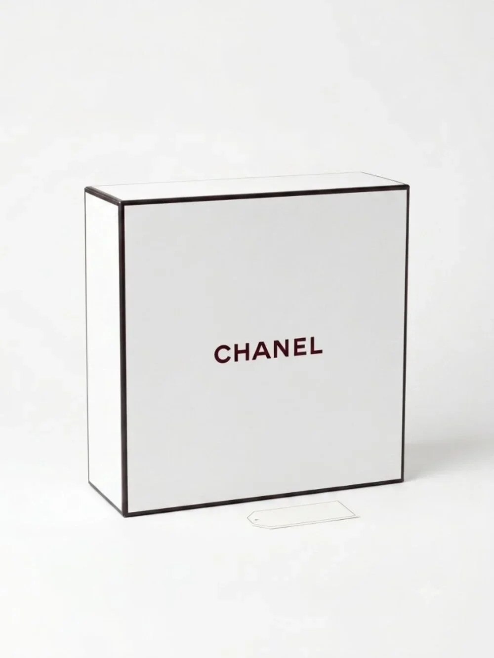 Authentic CHANEL Empty Gift Packaging Box - White/Black Trim